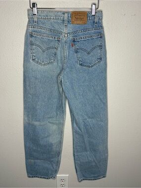 VTG Levis 550 Jeans 26x28 Blue Denim Straight Relaxed Student Orange Tab